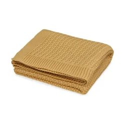 Cam Cam Harper Baby Knit Blanket, Honey