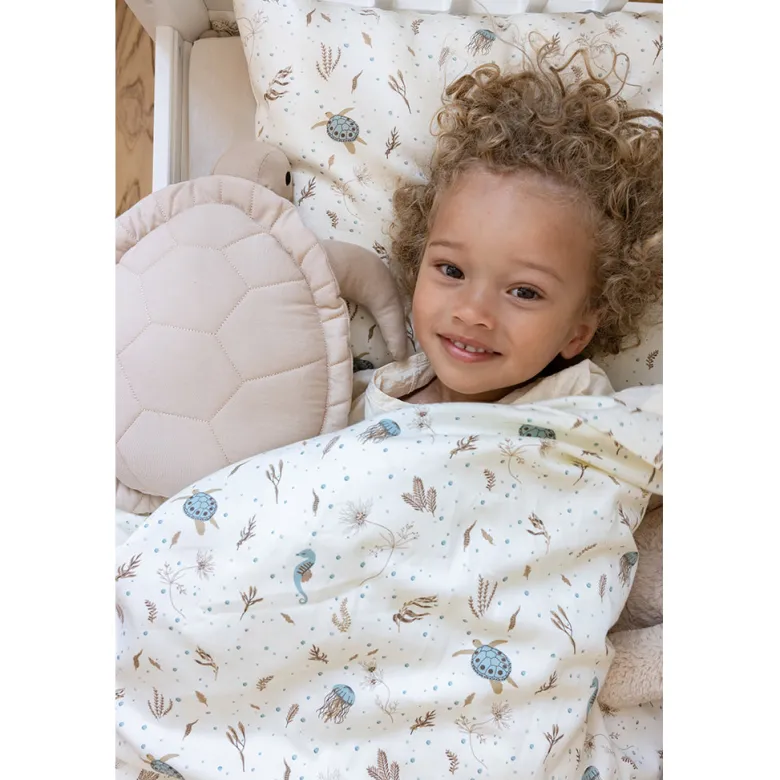 Cam Cam Junior Bedding, Organic - Sea Garden