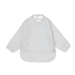 Cam Cam Long-Sleeved Bib, Classic Stripes Blue