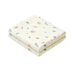 Cam Cam Muslin Cloths, 2-Pack, Organic, GOTS – Blueberries