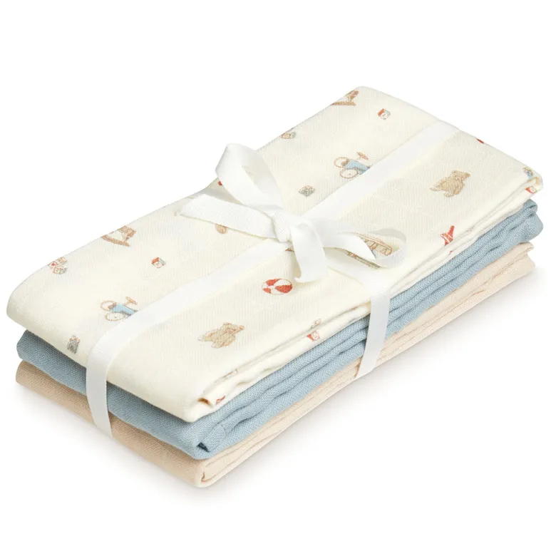 Cam Cam Muslin Cloths, 3-Pack, GOTS Mix – Vintage Toys