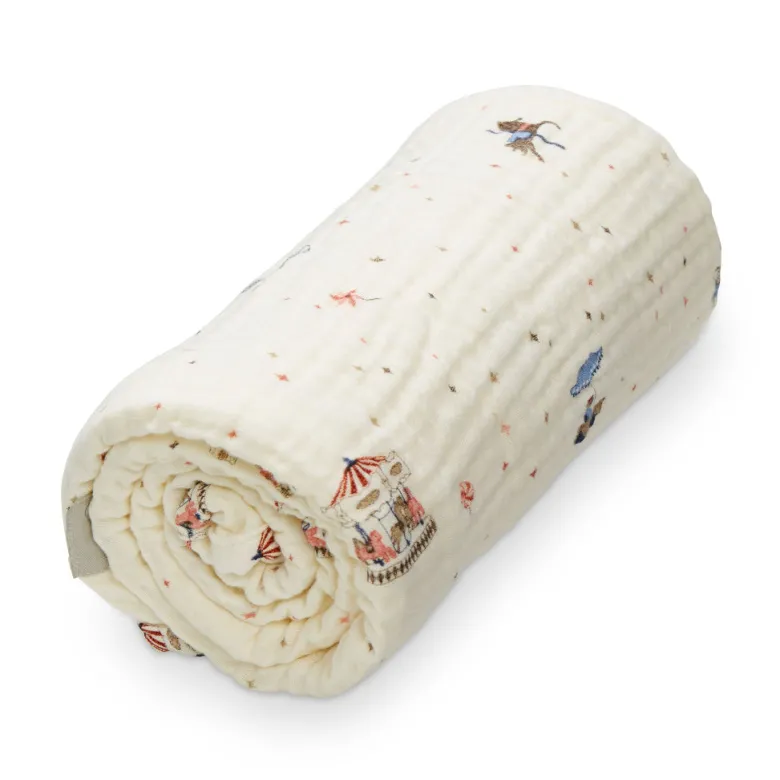 Cam Cam Organic Muslin Baby Blanket, GOTS Certified - Carousel