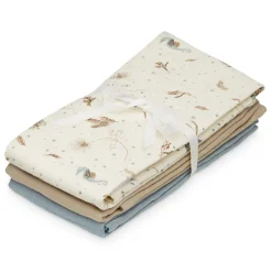 Cam Cam Organic Muslin Cloths, Set of 3 - Sea Garden