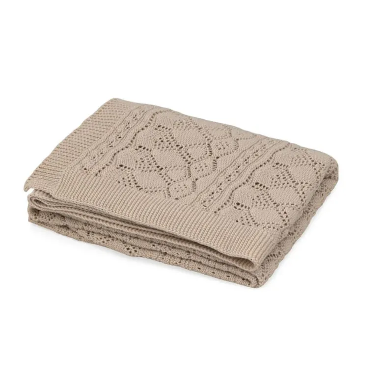 Cam Cam Pointelle Baby Knitted Blanket, Hazel