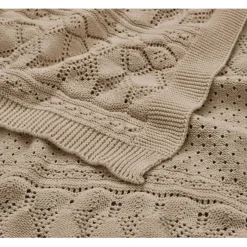 Cam Cam Pointelle Baby Knitted Blanket, Hazel