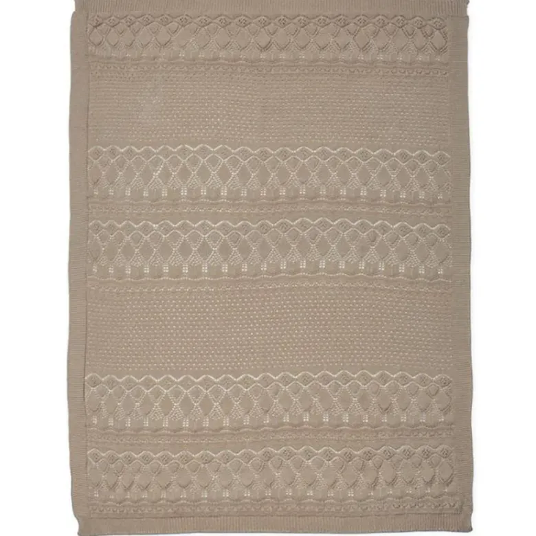 Cam Cam Pointelle Baby Knitted Blanket, Hazel