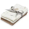 Cam Cam Washcloths, 4-Pack Organic, GOTS Certified - Dreamland, Camel