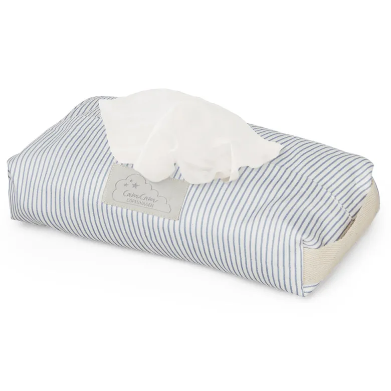 Cam Cam Wet Wipes Case, Classic Stripes Blue