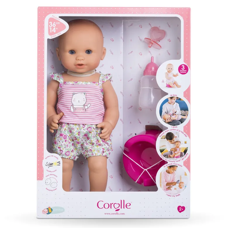 Corolle babydukke Mon Grand 36 cm, Emma - badedukke der kan drikke og tisse