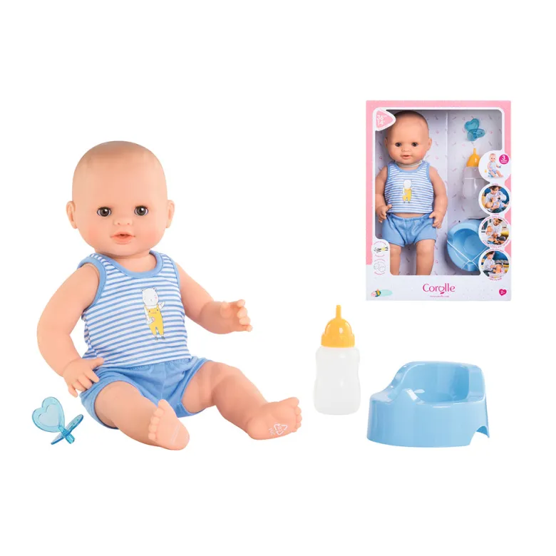 Corolle babydukke Mon Grand 36 cm, Paul - badedukke der kan drikke og tisse