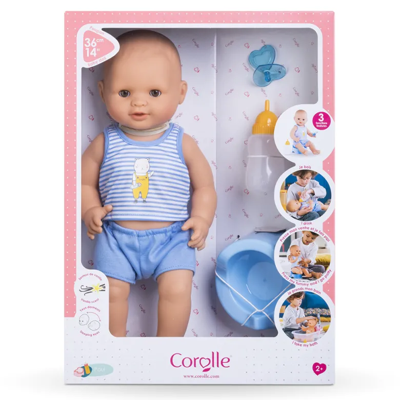 Corolle babydukke Mon Grand 36 cm, Paul - badedukke der kan drikke og tisse