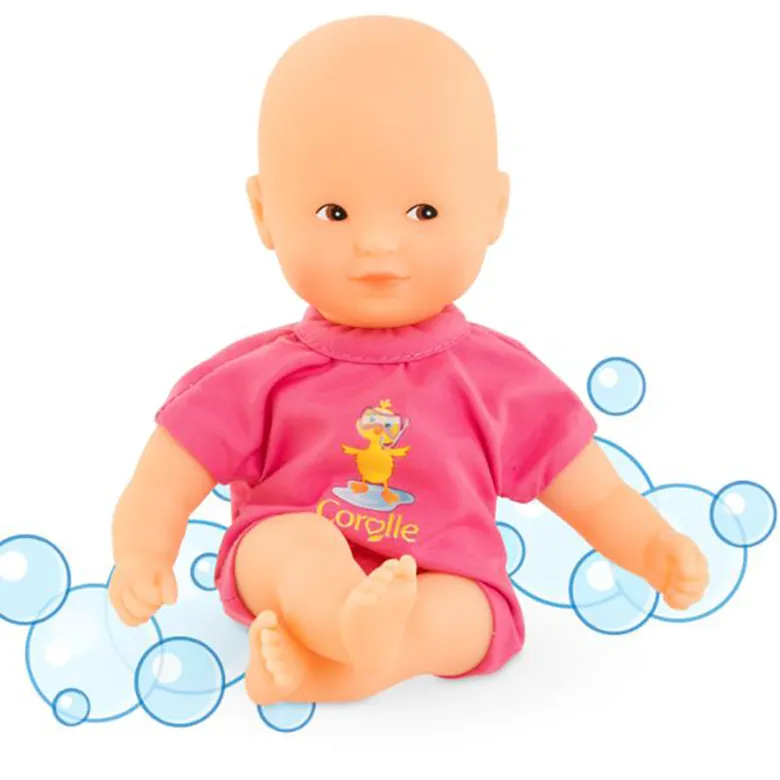 Corolle mini badedukke 20 cm, Pink