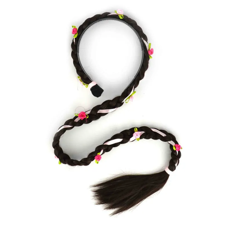 Den goda Fen, Costume Accessory – Rapunzel Braid, 75 cm – Brown