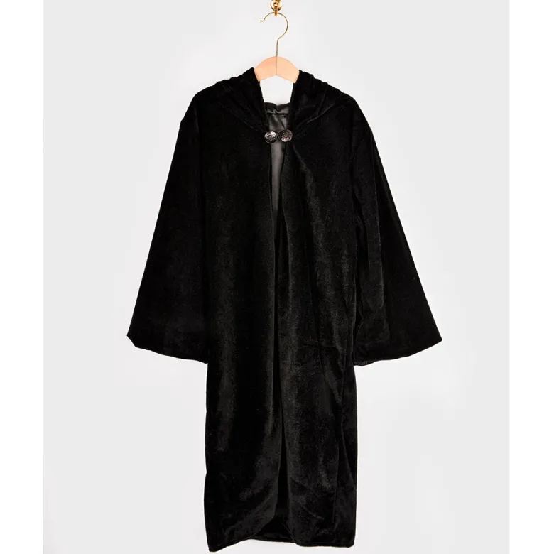 Den Goda Fen Costume, Black Halloween Cape - Size 4-6 Years