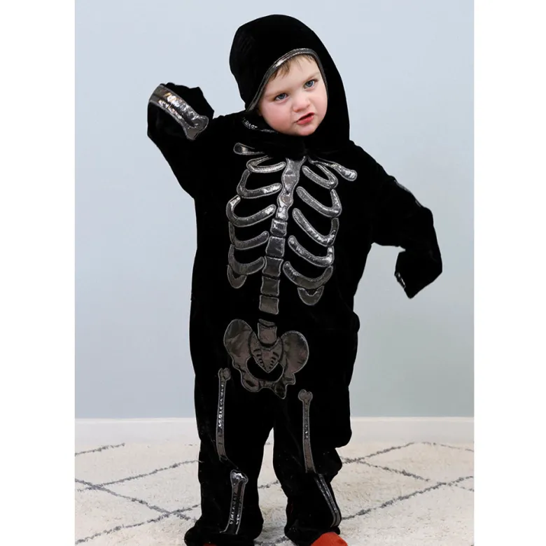 Den goda Fen Costume, Skeleton Jumpsuit – Ages 4-6