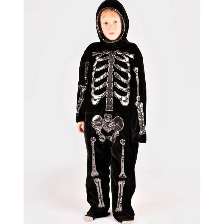 Den goda Fen Costume, Skeleton Jumpsuit – Ages 4-6