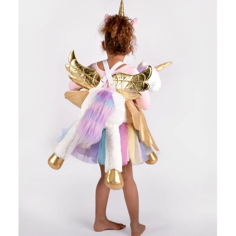 Den goda Fen Ride-On Unicorn Animal Costume – Ages 3–8