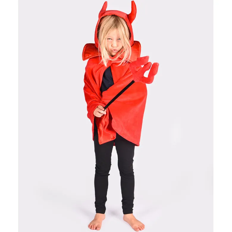 Den Gode Fen costume, devil with trident, size 3-8 years