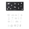 Design Letters, Food Icons for Message Board – White