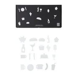 Design Letters, Food Icons for Message Board – White