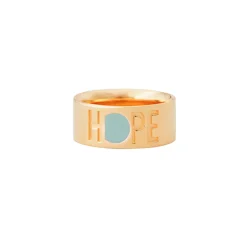 Design Letters Hope Ring, Gold - Soft Green - Size 50-56
