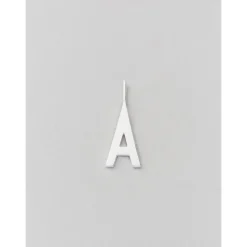 Design Letters Jewelry Pendant, 16mm Matte Silver Letter - A-Z
