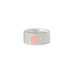 Design Letters Love Ring, Silver – Nude – Sizes 50–56