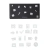 Design Letters, Office Icons for Message Board - White