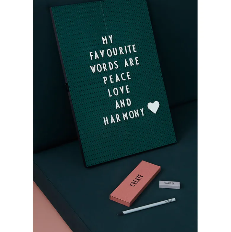 Design Letters, Office Icons for Message Board - White