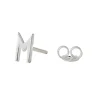 Design Letters Stud Earrings with Arne Jacobsen Letter – Silver A-Z