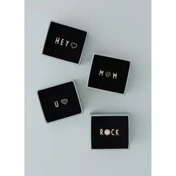 Design Letters Stud Earrings with Arne Jacobsen Letter – Silver A-Z