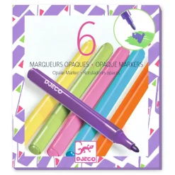 Djeco Acrylic Markers, Set of 6 - 80s Style