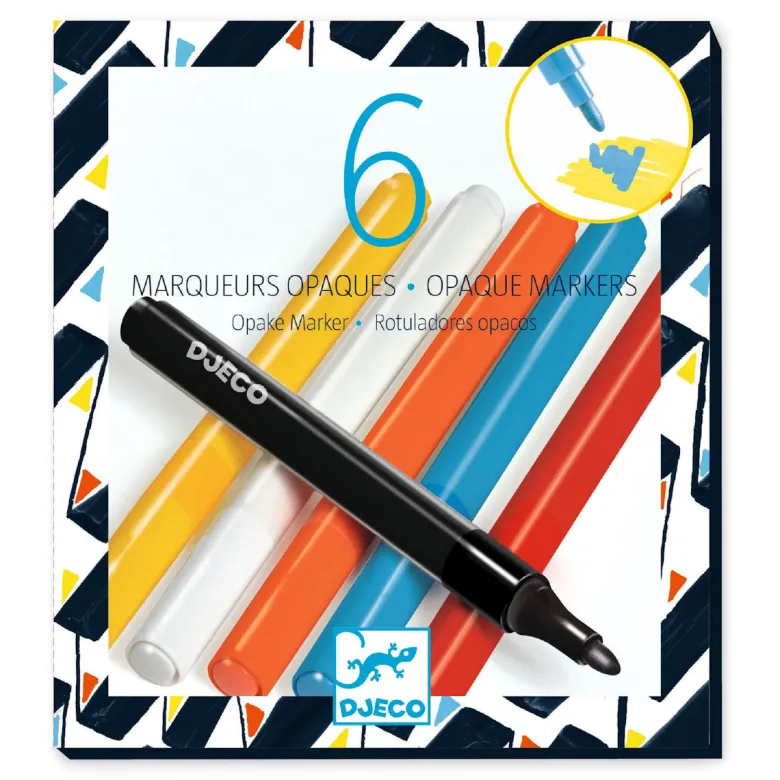 Djeco Acrylic Markers, Set of 6 - Street Art