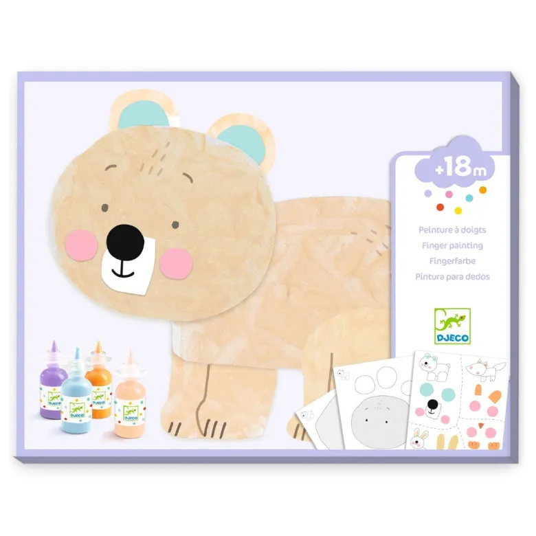 Djeco Activity Set - Finger Painting, Messy Fun