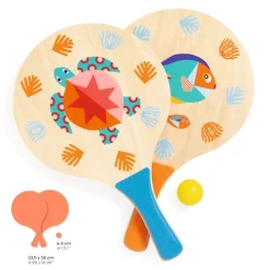 Djeco Beach Tennis Set, Ocean Theme