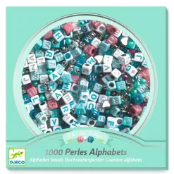 Djeco Beads, Alphabet, Silver