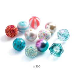 Djeco Beads, Bubble, Silver