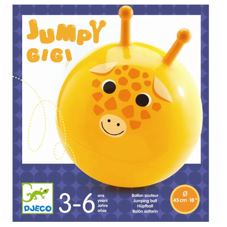 Djeco Bouncing Ball for Kids, Giraffe Gigi