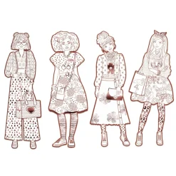 Djeco Coloring Set, Nina & Friends