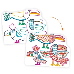 Djeco Coloring Set, Wild Families