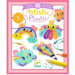 Djeco Creative Box, Artistic Plastic - Kawaii Keychains in Shrink Plastic