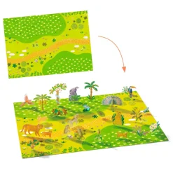 Djeco Creative Stand-Up Stickers, Animals