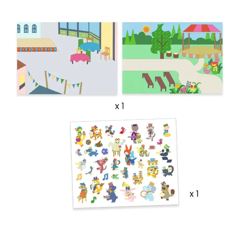 Djeco Creative Sticker Activity, Fanfare