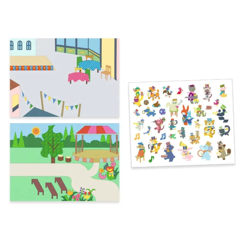 Djeco Creative Sticker Activity, Fanfare