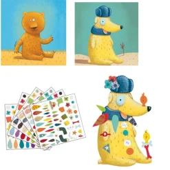 Djeco Creative Sticker Set - Create Animals