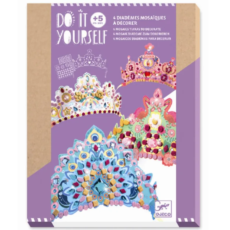 Djeco DIY Princess Diadem Mosaic Picture Frame