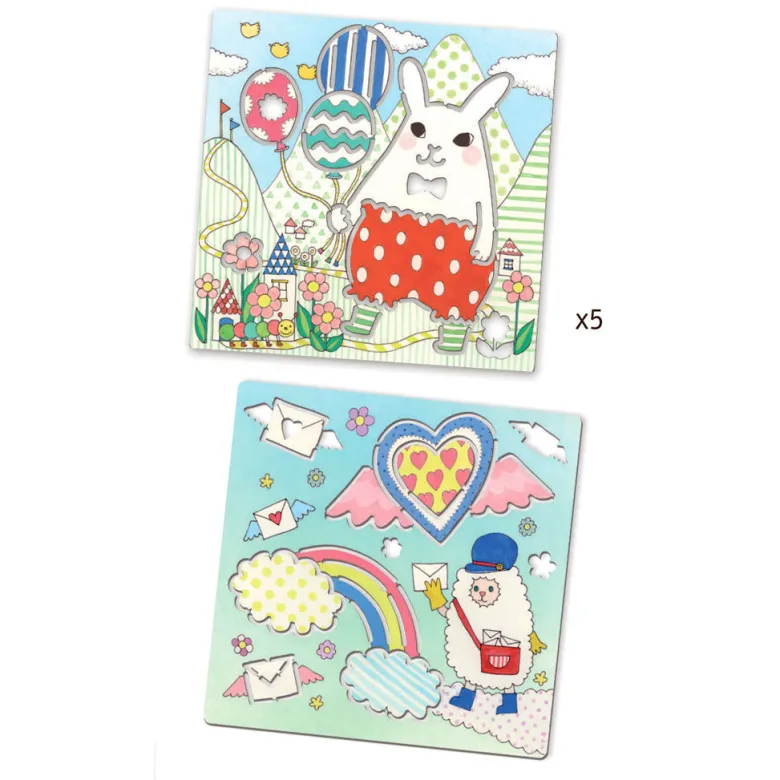 Djeco Drawing Stencils, Unicorn