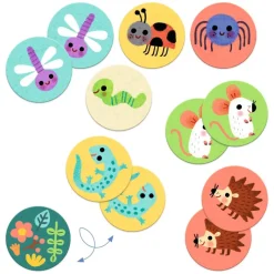 Djeco Educational Game, Memo Small Creatures