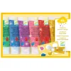 Djeco Finger Paints, 6 Sparkle Colors in Tubes