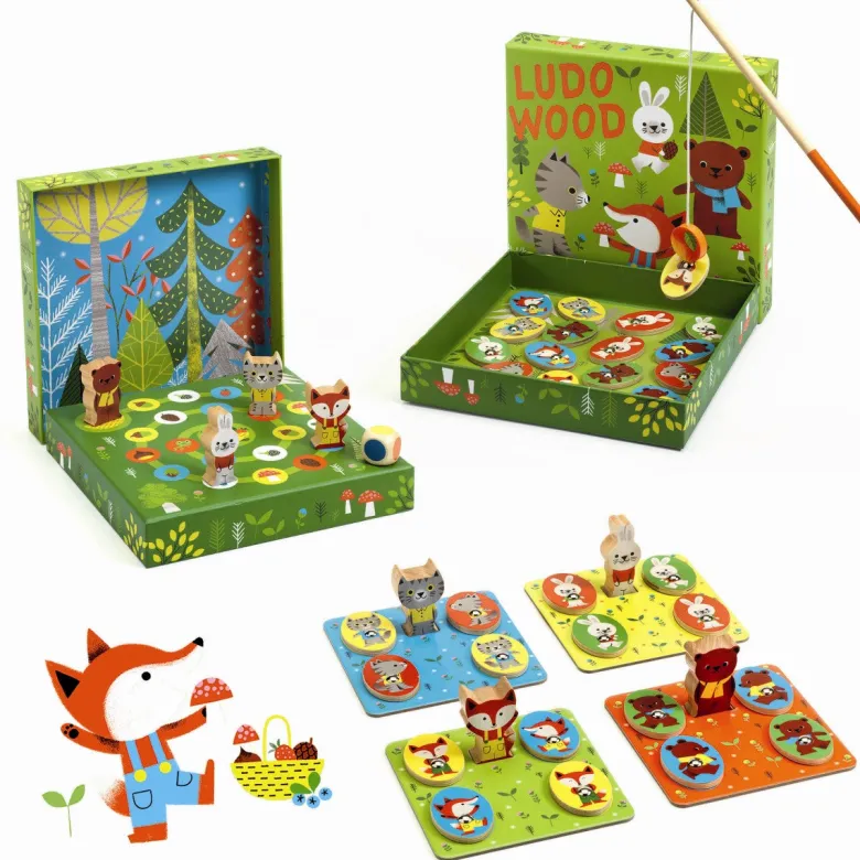 Djeco Games, 4-in-1 - Ludo Wood